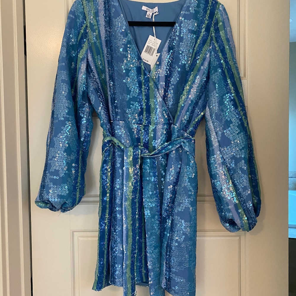 NWT sequin wrap dress